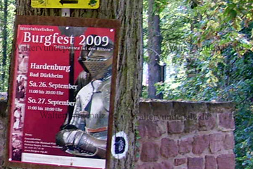 Plakat von einem Burgfest in Deutschland