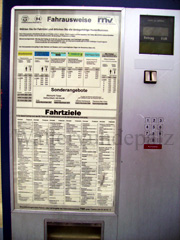 Fahrkartenautomat der Verkehrsbetriebe Rhein Neckar (RNV)