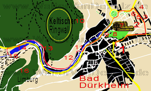 Karte von Bad Dürkheim an der Weinstraße