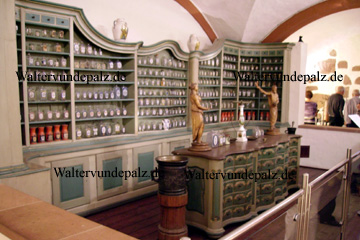 Apotheke im Schloss Heidelberg im Apothekermuseum.